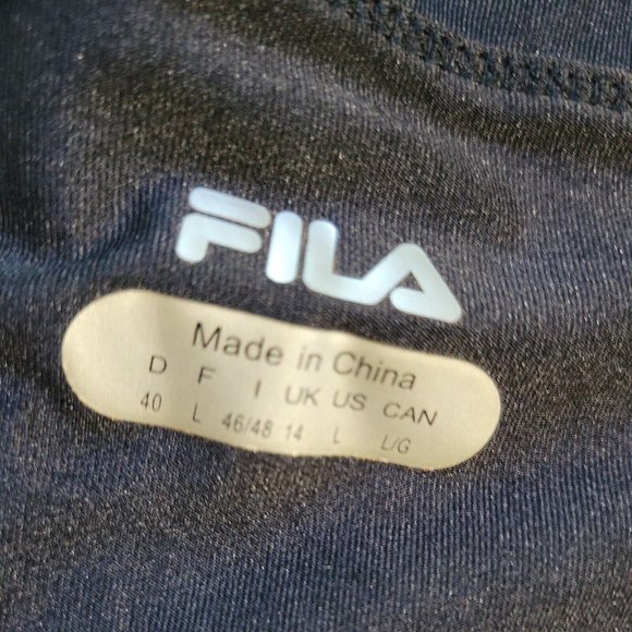 FILA  Black Tennis skirt Pickleball Skort  laser cut hem sz L - Picture 2 of 5